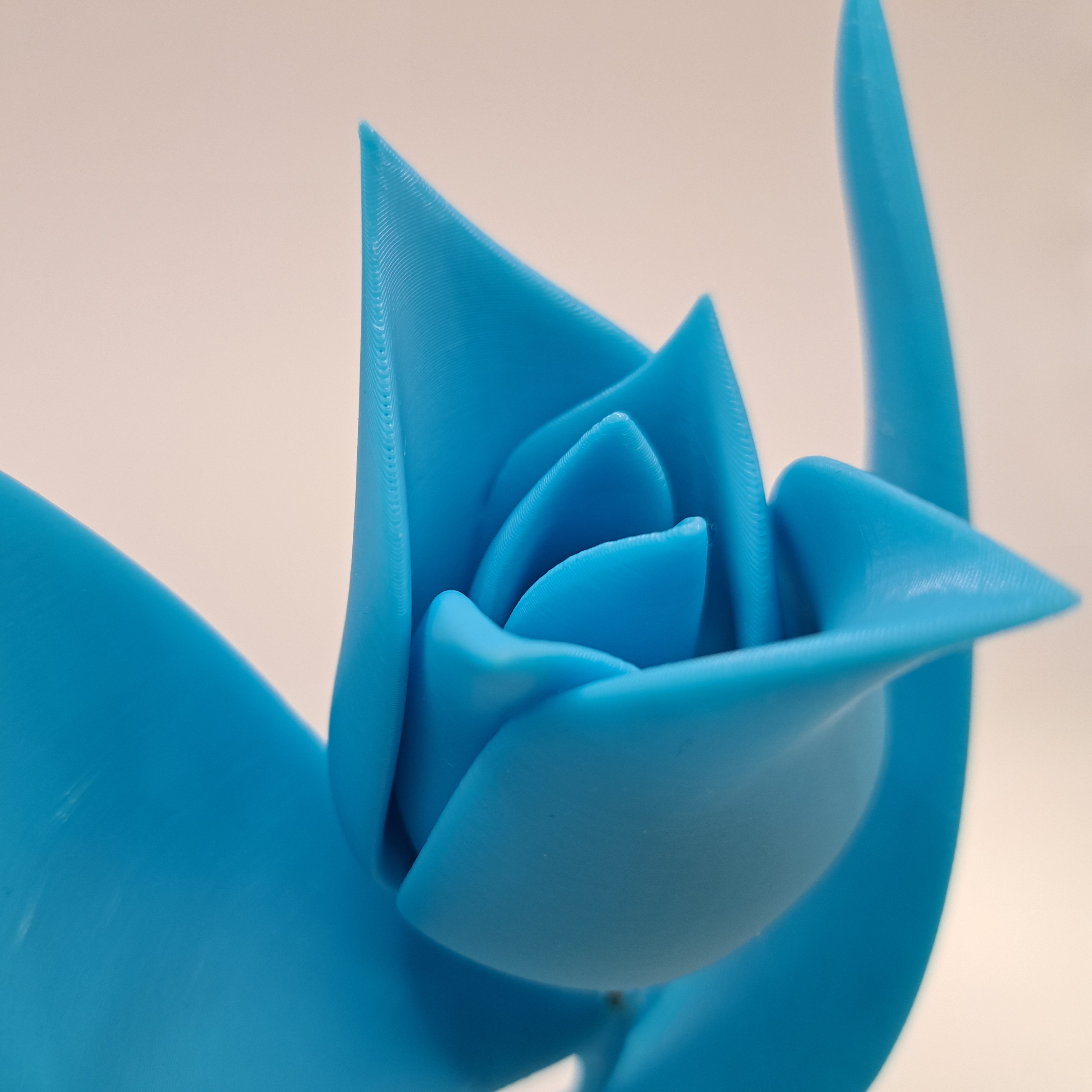 Tulipe bleue imprimée en 3D